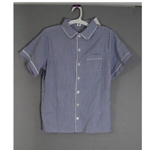 Janie and Jack Kids Pajamas Size 12 Set Blue White Stripe Sleepwear